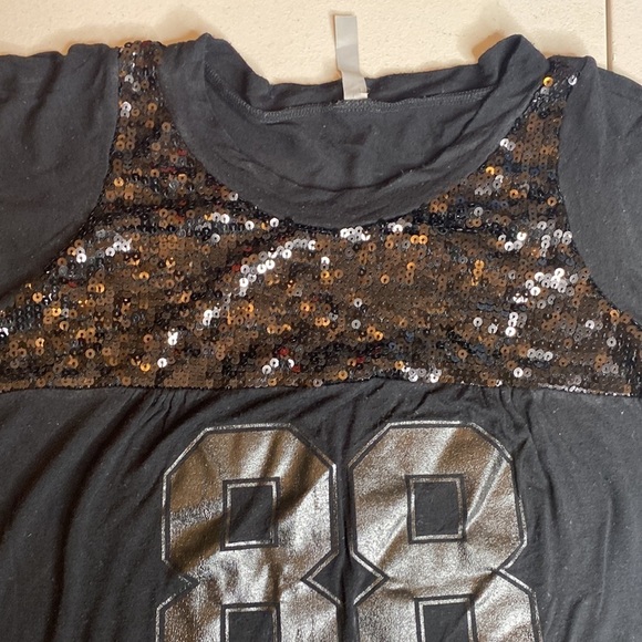 Team 88 Black T-shirt with Sequin Chest - Picture 6 of 13